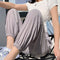 Img 3 - Ice Silk Pants Women Loose Jogger Summer Thin Casual Inner Drape Slim Look Wide Leg Lantern