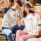 Short Sleeve Long Pants Couple Pajamas Summer Korean Cartoon Adorable Women Loose Sporty Men Loungewear Sleepwear