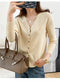 IMG 119 of Undershirt V-Neck Cardigan Short Matching Sweater Women Loose Long Sleeved Knitted Thin Outerwear