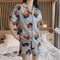 Img 14 - Pajamas Women Summer Short Sleeve Ice Silk Korean Cardigan Adorable Thin Sets Replica Loungewear Pants