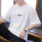 Img 14 - Short Sleeve Men Summer T-Shirt Round-Neck Printed Korean Trendy Slim Look Half Sleeved Tops White  T-Shirt