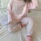 Img 4 - Sets Women Sleeve Length Pants Purple Pajamas Demure Casual Loungewear