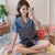 Silk Pajamas Women Summer Plus Size XLPlus  Cardigan Short Sleeve Loungewear Sleepwear