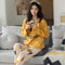 Pajamas Women Cotton Long Sleeved Outdoor Casual Loose Plus Size Loungewear Sets Sleepwear