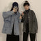 Img 3 - Cargo Blue Denim Women Student Harajuku Korean insLoose Single-Breasted Jacket