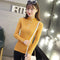 Korean Slim Look Lace Spliced Half-Height Collar Knitted Matching Button Accessories All-Matching Sweater Women Outerwear