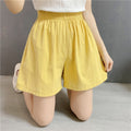 Img 7 - Summer Shorts Japanese Cotton Blend Slim Look Elegant Non Belt Loose High Waist Wide Leg Pants