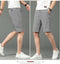 IMG 112 of Summer Thin Silk Casual Shorts Men Loose Slim Look Straight Pants Trendy All-Matching knee length Shorts