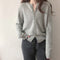 IMG 115 of Demure Lazy Vintage Loose Sweater Elegant Tops Western Knitted Cardigan Women Outerwear