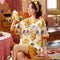 Pajamas Women Short Sleeve Cotton Summer Printed Loungewear Two-Piece Sets Design Sleepwear