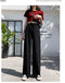 Img 3 - Wide Leg Pants Women High Waist Drape Ice Silk Summer Loose Straight Thin Student