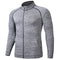 Img 8 - Sporty Men Stretchable Slim Look Quick-Drying Jogging Zipper Long Sleeved Fitness Training Sweatshirt Stand Collar Fitted T-Shirt