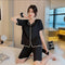 Southeast Asia Pajamas Women Summer Short Sleeve Shorts Silk Loungewear Cardigan Sets Sleepwear