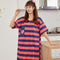 Summer Short Sleeve Outdoor Plus Size Pyjamas Women Mid-Length Pajamas Korean Loose Loungewear Sleepwear