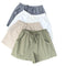 Img 5 - Cotton Blend Shorts Women Summer Loose Line Wide Leg Pants High Waist Plus Size Casual A-Line Outdoor Bermuda Shorts