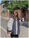 IMG 112 of Vintage Color-Matching Cardigan Baseball Jersey Women Loose bfinsJacket Outerwear