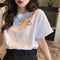 Img 4 - Short Sleeve T-Shirt Women INS Tops Summer Korean Loose Printed Student Round-Neck White T-Shirt