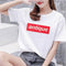 Img 2 - White Cotton Short Sleeve T-Shirt Women Summer Korean Loose Slim Look Round-Neck All-Matching Tops ins