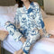 Img 2 - Pajamas Women Adorable Cartoon Long Sleeved Loose Thin Loungewear Two-Piece Sets Outdoor