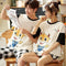 Couple Pajamas Summer INS Popular Cotton Short Sleeve Shorts Korean Adorable Cartoon Men Women Loungewear Sets Sleepwear