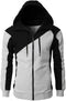 IMG 116 of Color-Matching Slim Look Hooded Sweatshirt Trendy Long Sleeved Sporty Outerwear