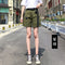 Img 8 - Cargo Shorts Women Loose Summer High Waist Student Slim Look Casual Wide Leg Bermuda Shorts