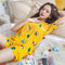 Summer Short Sleeve Pajamas Women Adorable Sweet Look Cartoon Plus Size Loungewear Sets Sleepwear