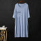 Modal Cotton Pyjamas Women Pregnant Woman Summer Round-Neck Long Dress Plus Size Loose Loungewear Sleepwear