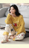 IMG 112 of Pajamas Women Cotton Long Sleeved Outdoor Casual Loose Plus Size Loungewear Sets Sleepwear