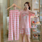 Factory SaleThree-Piece Pajamas Women Summer Short Sleeve Long Pants Plus Size ShopeeSoutheast Asia Loungewear Sleepwear