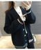 IMG 137 of Student Korean Pocket Sweater Women Loose V-Neck Long Sleeved Matching Knitted Cardigan Outerwear