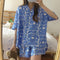 Img 6 - Korean Bear Printed Short Sleeve Pajamas Women Sets Western Student Adorable Outdoor Loungewear Two-Piece Pants