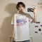 IMG 115 of Summer Korean Loose BFHarajuku Mid-Length Short Sleeve T-Shirt Women Student Tops ins T-Shirt