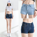 Img 1 - Summer KoreanLow Waist Denim Shorts Women Thin Stretchable Breathable Sexy Slim Look