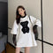 IMG 119 of Popular Bear Short Sleeve T-Shirt Women Loose Korean insHarajuku Thick Half Sleeved T-Shirt