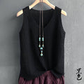 Img 3 - Loose Plus Size Camisole Women Summer Knitted Silk Outdoor Sleeveless T-Shirt Tank Top