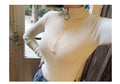 IMG 114 of Hong Kong Vintage chic Half-Height Collar Minimalist Under Sweater Women Slim Look Outdoor Knitted Undershirt Outerwear