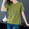 IMG 104 of Korean Short Sleeve T-Shirt Women Summer Loose Plus Size Slim Look Mom Embroidery Tops T-Shirt