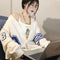 IMG 106 of Korean Slim Look V-Neck Under Pullover Solid Colored Casual All-Matching Undershirt Sweater Women Outerwear