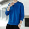 Solid Colored Loose Cotton Sweatshirt Long Sleeved White Trendy Elegant Sporty Tops Outerwear