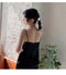 IMG 130 of Pajamas Women Sexy Silk Summer Thin Lace Strap Pyjamas Two-Piece Sets Pad Sleepwear