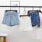 IMG 107 of Summer Korean High Waist Straight Denim Shorts Women Loose Slim Look A-Line Hot Pants Shorts