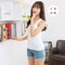Img 12 - Summer Women Cotton Solid Colored Camisole Korean Slim Look Bare Back Fresh Looking Casual Camisole
