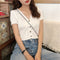 Img 2 - Popular Short Sleeve V-Neck Sweater Cardigan Women Summer Korean See Through Thin T-Shirt Vintage Hong Kong Tops