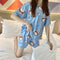 Pajamas Women Summer Loose Sweet Look Adorable Student Short Sleeve Shorts Outdoor Korean Loungewear Sets Sleepwear