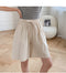 IMG 112 of Cotton Blend Bermuda Shorts Women Summer Breathable Pants Wide Leg Loose Plus Size Shorts