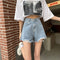 IMG 108 of Hong Kong Vintage Ripped Loose Denim Shorts Women Summer Slim Look High Waist Hot Pants Shorts
