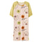 Img 5 - Short Sleeve Pyjamas Cotton Women Thin Mid-Length Dress Pajamas Cartoon Loose Casual Loungewear