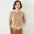 Img 8 - Long Sleeved Wool Knitted Sweater Women Korean Slim Look Round-Neck Undershirt