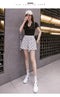 IMG 117 of Summer Hong Kong Alphabets Printed Ice Silk Wide Leg Pants Popular Shorts Women Loose Slim Look Bermuda Shorts